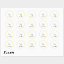 Buzz & Bloom Stickers - hand drawn bee design