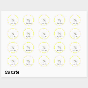 Buzz & Bloom Stickers - hand drawn bee design