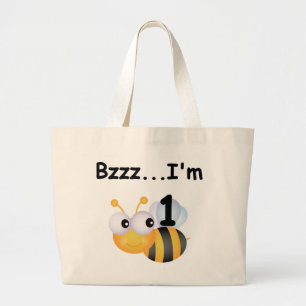 Buzz Bumblebee 1st Birthday T-shirts and Gifts Large Tote Bag