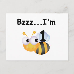 Buzz Bumblebee 1st Birthday T-shirts and Gifts Postcard