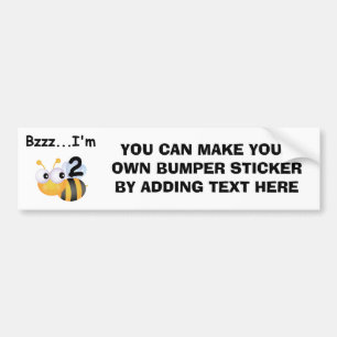 Buzz Bumblebee 2nd Birthday T-shirts and Gifts Bumper Sticker
