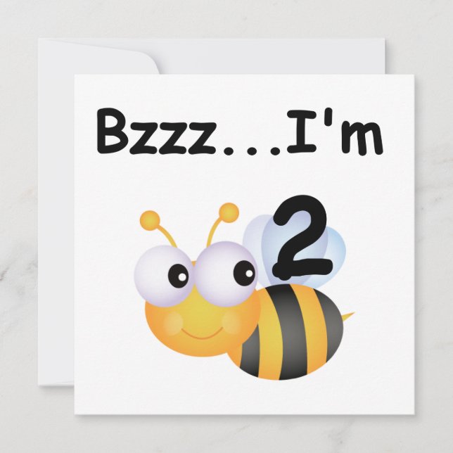 Buzz Bumblebee 2nd Birthday T-shirts and Gifts Card (Front)
