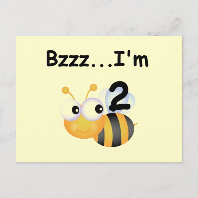 Buzz Bumblebee 2nd Birthday T-shirts and Gifts Postcard (Front)