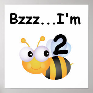 Buzz Bumblebee 2nd Birthday T-shirts and Gifts Poster