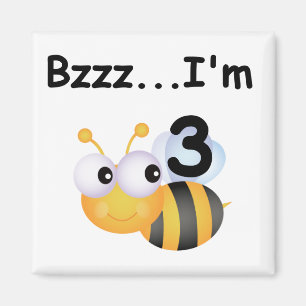 Buzz Bumblebee 3rd Birthday T-shirts and Gifts Magnet