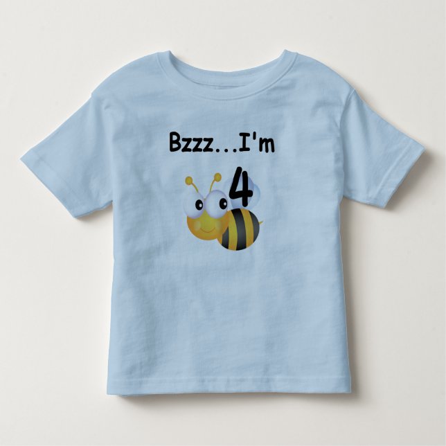 Buzz Bumblebee 4th Birthday T-shirts and Gifts (Front)