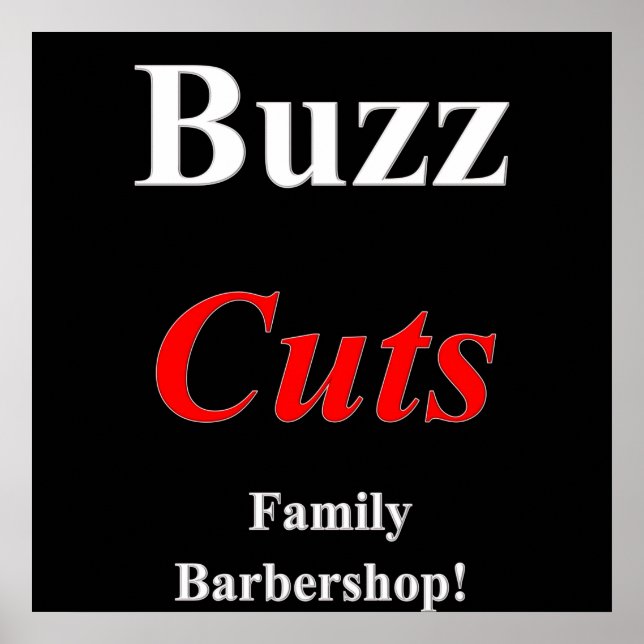 Buzz Cuts Family Barbershop Poster Matte (Front)