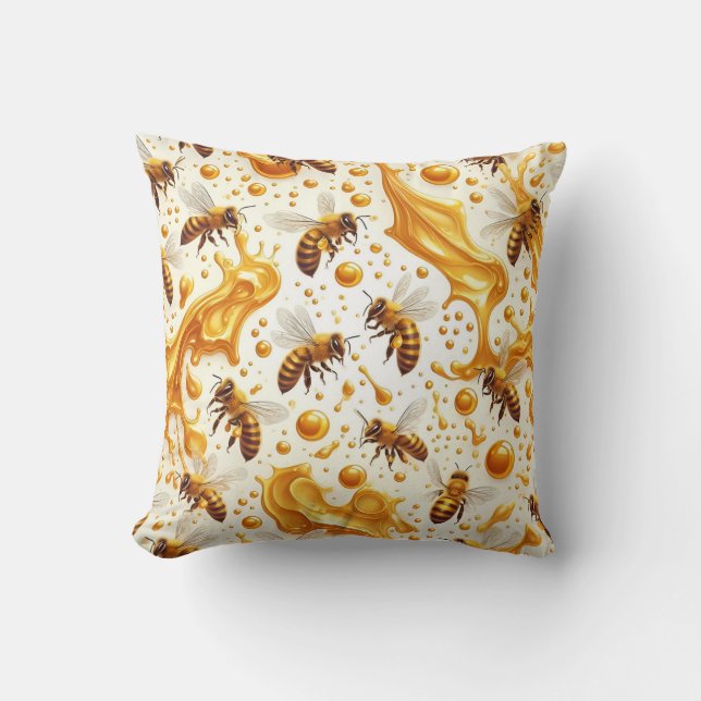 Buzz & Drip – Seamless 8K Honey Bee Pattern with G Cushion (Front)