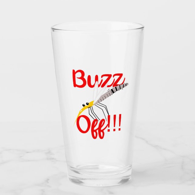 Buzz Off Glass (Front)
