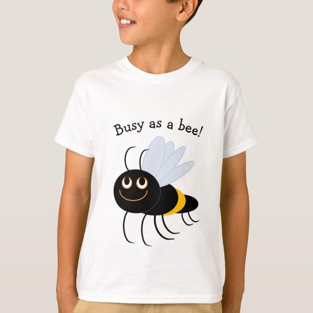 BuzzAboutBees Busy As A Bee Kid's T-shirt (Front)