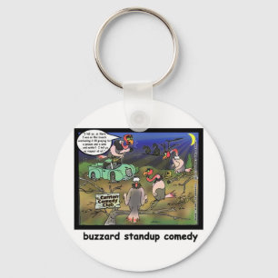 Buzzard Comedy Clubs Funny Cartoon Gifts & Tees Key Ring