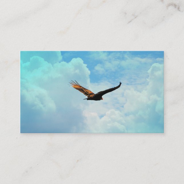 Buzzard in Flight 3 Business Card (Front)