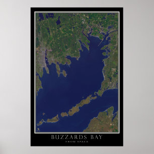 Buzzards Bay Massachusetts From Space Satellite Ma Poster