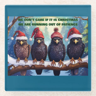 Buzzards On A Limb Losing Patience Glass Coaster