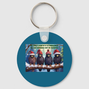 Buzzards On A Limb Losing Patience Key Ring