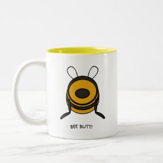 Buzzed & Caffeinated! 🐝☕😂 Two-Tone Coffee Mug