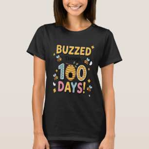 Buzzed Through 100 Days School Teacher Bee T-Shirt