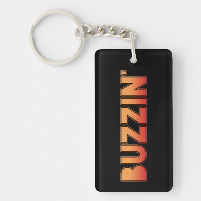 Buzzin' Manchester Slang, Mancunian Dialect Key Ring (Front)