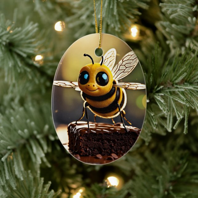 "Buzzing Beauty: Discover the World of Local Honey Ceramic Ornament (Tree)
