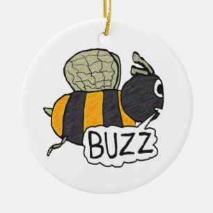 Buzzing Bee Ceramic Ornament
