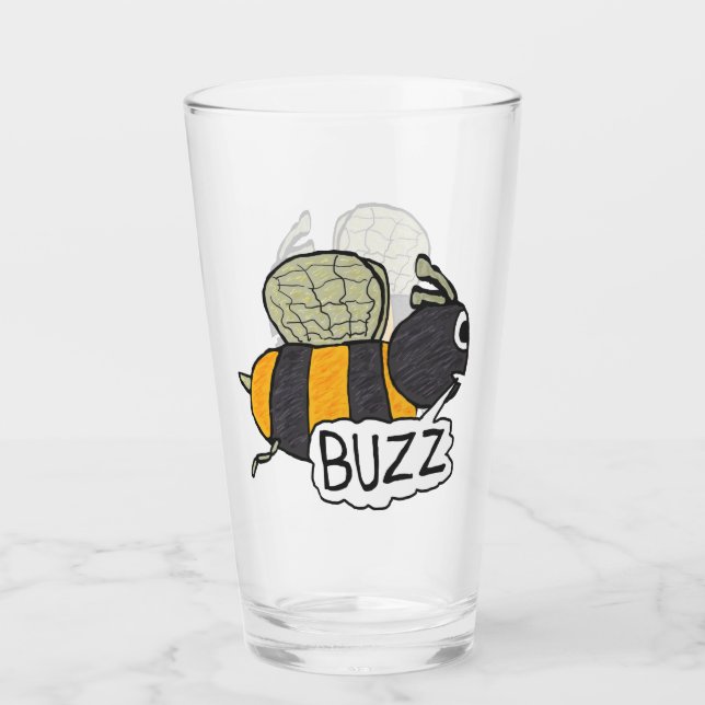 Buzzing Bee Glass (Front)