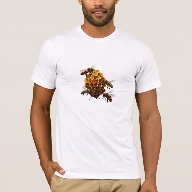 Buzzing Bee Hive  T-Shirt (Front)
