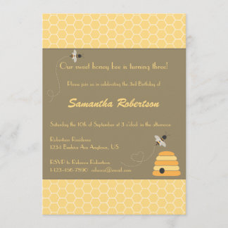 Buzzing Bees Birthday Invitation