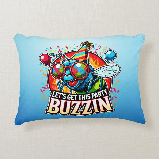 Buzzing Celebration Decorative Cushion (Front)
