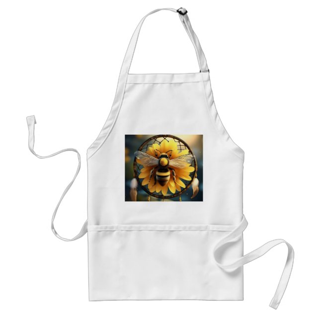 "Buzzing Dreams: Sunflower Bee Dreamcatcher" Standard Apron (Front)