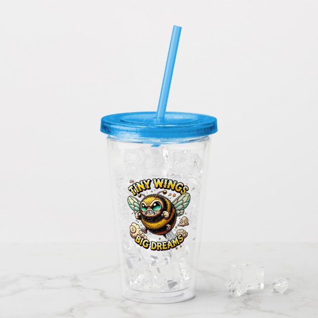 Buzzing for Greatness Acrylic Tumbler (Back Ice)