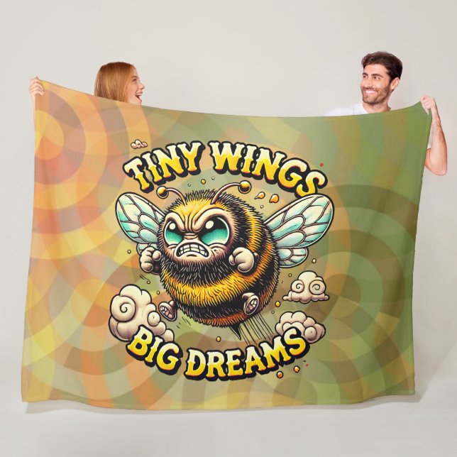 Buzzing for Greatness Fleece Blanket (In Situ)