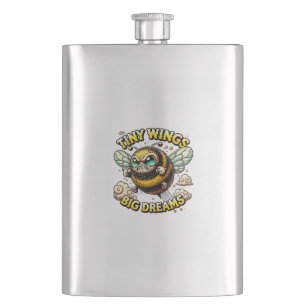 Buzzing for Greatness Hip Flask