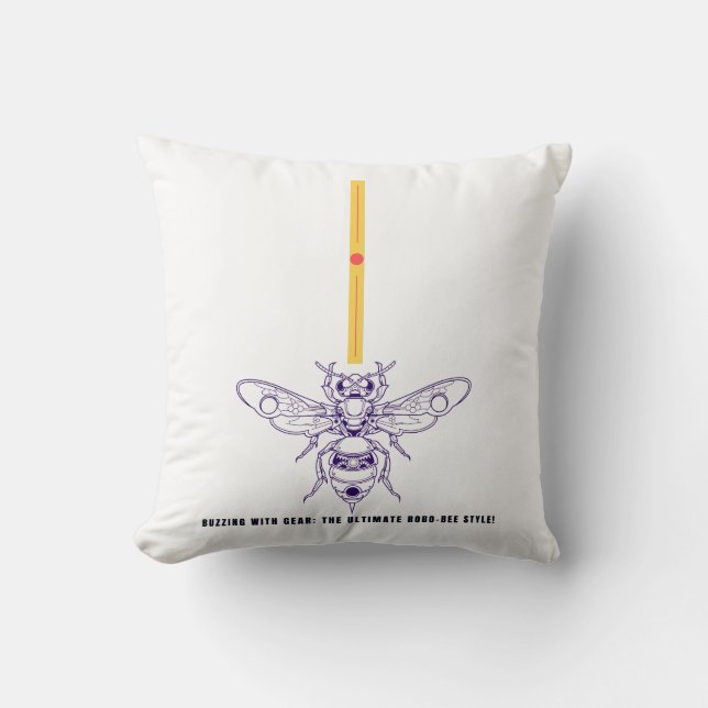 Buzzing with Gear: Robo-Bee Style! Cushion (Front)