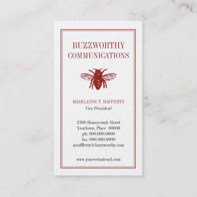 Buzzworthy Business Card (Front)