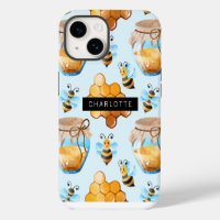 Buzzy Bee And Honey Hive Pattern Personalised
