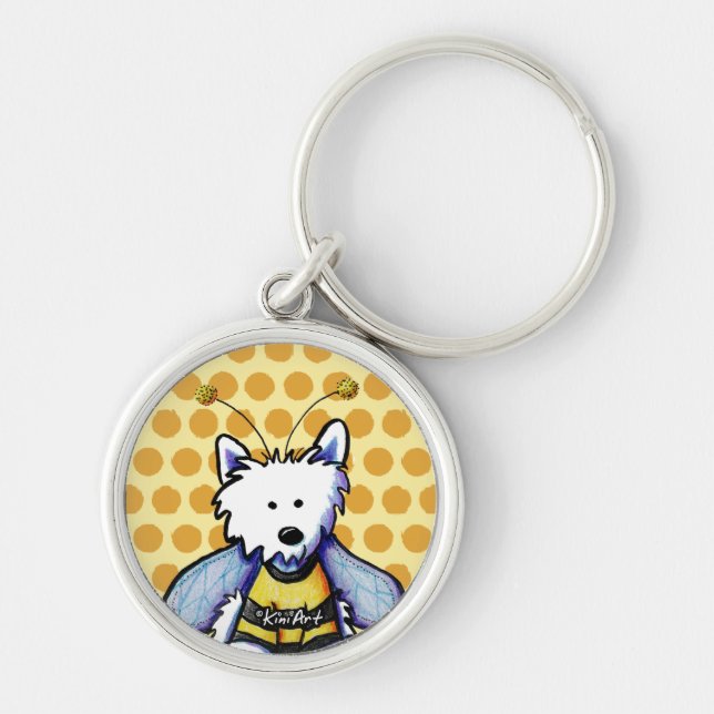 Buzzy Bee Westie Key Ring (Front)