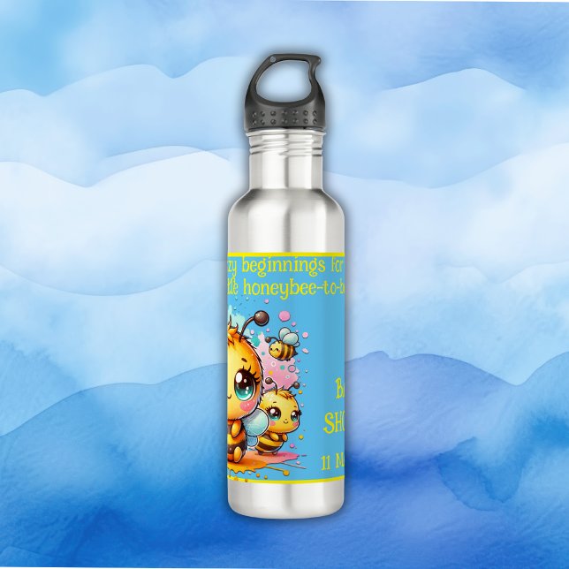 Buzzy beginnings honeybee-to-bee Baby Shower | 710 Ml Water Bottle (Creator Uploaded)