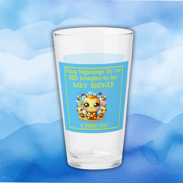 Buzzy beginnings honeybee-to-bee Baby Shower | Glass (Creator Uploaded)