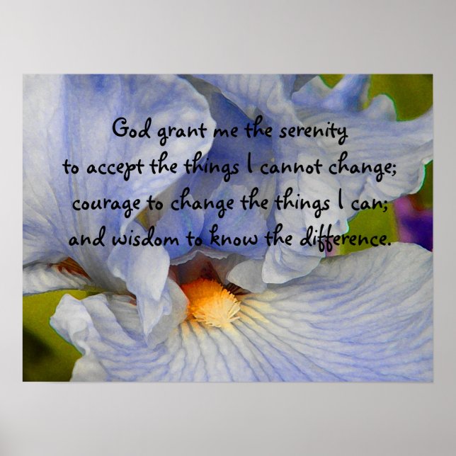 BV- Serenity Prayer Iris Poster (Front)
