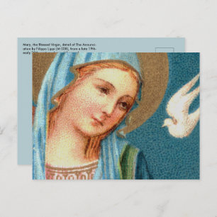 BVM & Holy Spirit from Lippi's Annunciation (Det.) Postcard