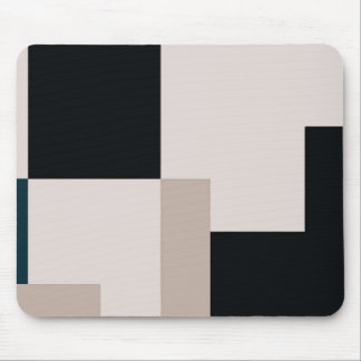 BW abstract boxes Mouse Pad