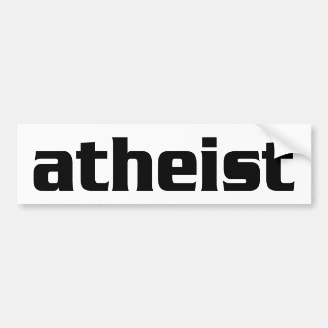 BW_atheist2 Bumper Sticker (Front)