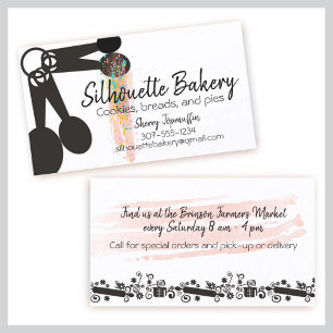 BW bakery pastry chef utensils business card