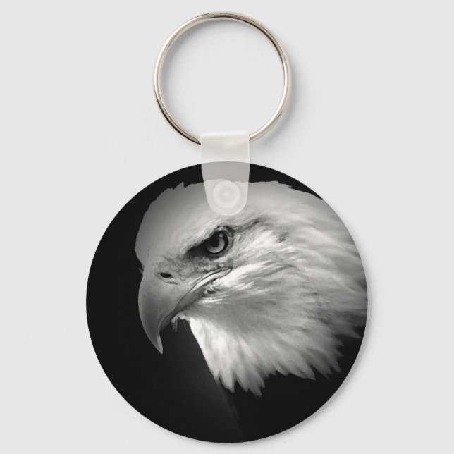 BW Bald Eagle Key Ring (Front)