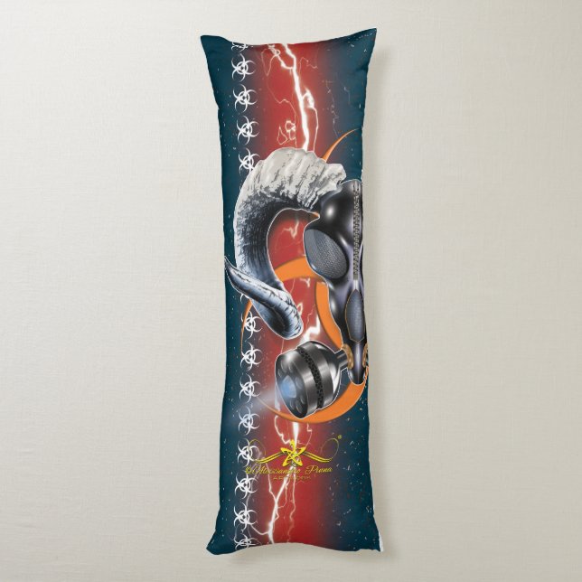 BW! BIOHAZARD WARNING! SKULL BODY CUSHION (Back (Vertical))