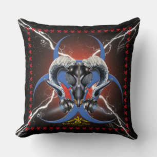 BW! BIOHAZARD WARNING! SKULL CUSHION