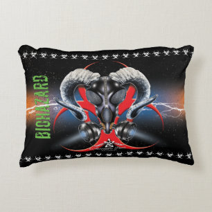 BW! BIOHAZARD WARNING! SKULL DECORATIVE CUSHION
