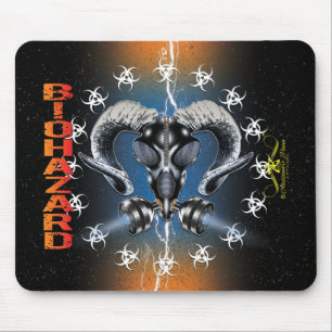 BW! BIOHAZARD WARNING! SKULL MOUSE PAD