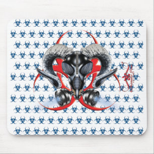 BW! BIOHAZARD WARNING! SKULL MOUSE PAD