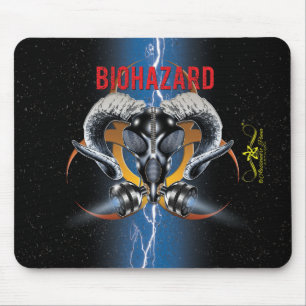 BW! BIOHAZARD WARNING! SKULL MOUSE PAD
